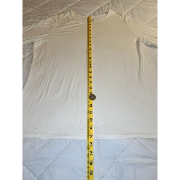 Chicos True Color Tees Shirt SZ 3 Ivory Cotton Blend Scoop Neck Top - Picture 4 of 7